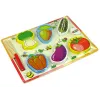 LEAN TOYS Set de corte de verduras de madera 6 piezas tomate pimiento pepino
