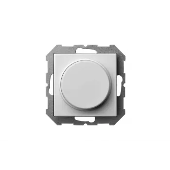 Interruptor regulador LED ISR-005-01_E/B, 100W, blanco, mando giratorio, corte de fase