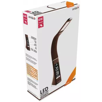 Avide lámpara de escritorio LED Business Calendar marrón 6W