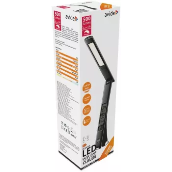 Avide Lámpara de escritorio LED Business Claude Calendar negra 5W