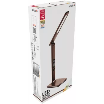 Avide lámpara de escritorio LED calendario de oficina marrón 6W 350lm