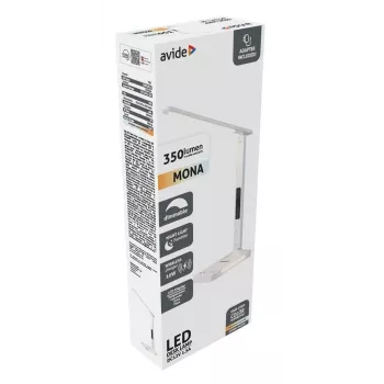 Avide Lámpara de escritorio LED con cargador de móvil 7W 350lm