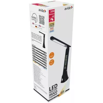 Avide Lámpara de mesa LED Hugo negra 6W calendario