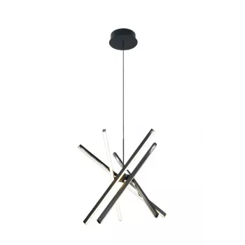 Sibiu Lámpara colgante LED, 48W, 4000K, negro