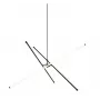 Tanger Lámpara colgante LED, 90 cm, negro