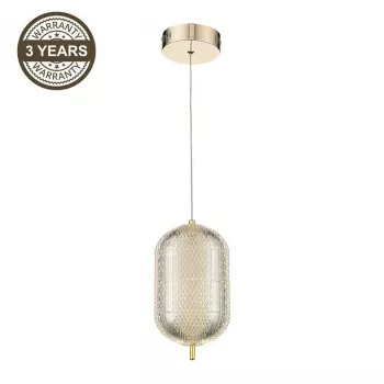 Lámpara colgante LED A2360-1C oro | 6W LED integrado | 480lm blanco cálido