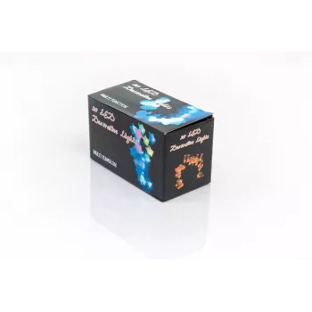 Guirnalda de luces LED con campanillas, 20 LED blanco cálido, 2,5 m, a pilas, dorado