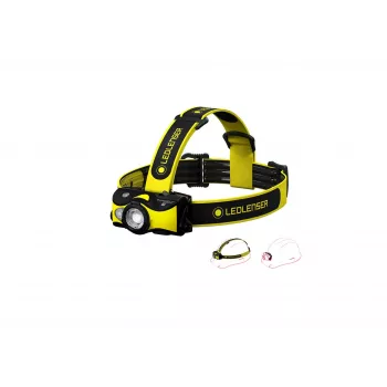 Linterna frontal LED recargable Ledlenser iH9R, negro/amarillo, 600 lm, IP54