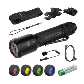Ledlenser TAC6R Black set de caza con maletín rígido