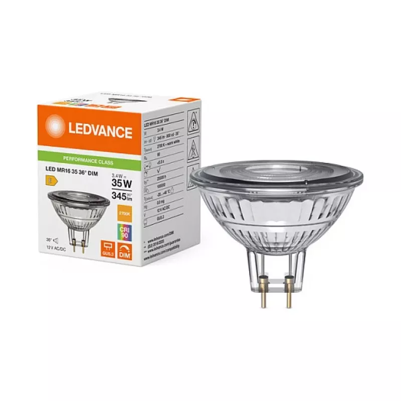 LEDVANCE PARATHOM MR16 LED reflector 3.4W 2700K GU5.3 regulable 36° 230lm