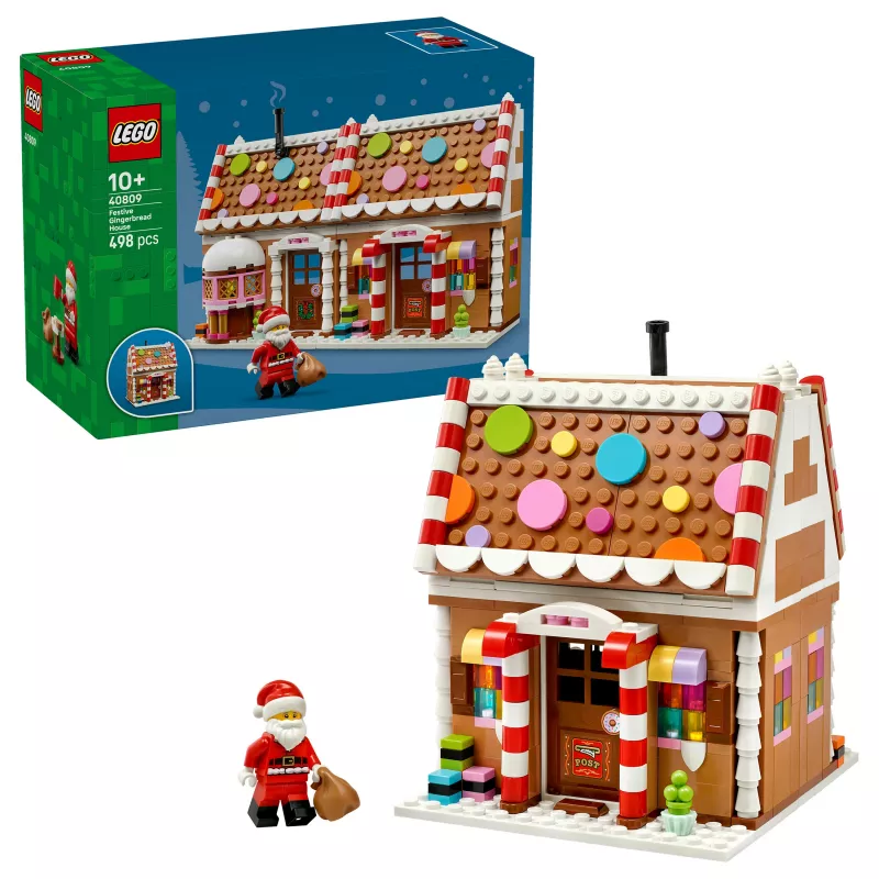 LEGO 40809 Seasonal Casa de jengibre festiva, set de construcción (498 piezas, 10+ años)
