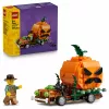 LEGO 40822 Jack-O'-Lantern Pickup Truck set de construcción – 200 piezas, minifigura de espantapájaros, modelo decorativo de Halloween