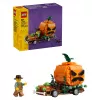 LEGO 40822 Jack-O'-Lantern Pickup Truck set de construcción – 200 piezas, minifigura de espantapájaros, modelo decorativo de Halloween