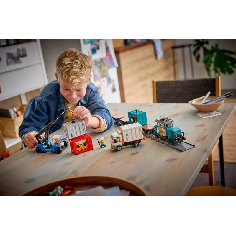 LEGO City 60509 tren de carga del puerto con grúa y camión