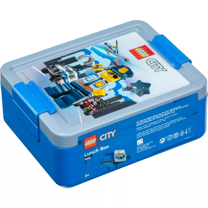LEGO CITY Fiambrera Azul de polipropileno con gráficos de emoticonos 40521735
