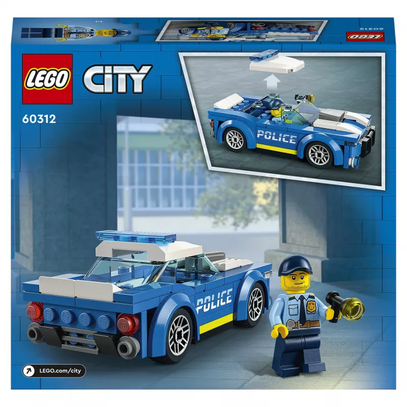 LEGO City Coche de policía 60312 set de construcción con minifigura y conos de tráfico (94 piezas, a partir de 5 años)