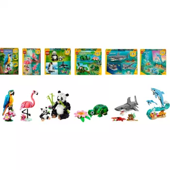 LEGO Creator Wild Animals Bundle Set de bloques 3 en 1 (1171 piezas)