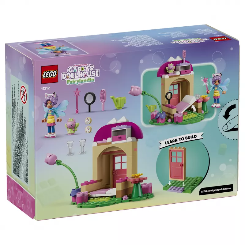 Casa de muñecas de Gabby: casita de hadas de Kitty 11212, set de construcción LEGO para niños a partir de 4 años (130 piezas)