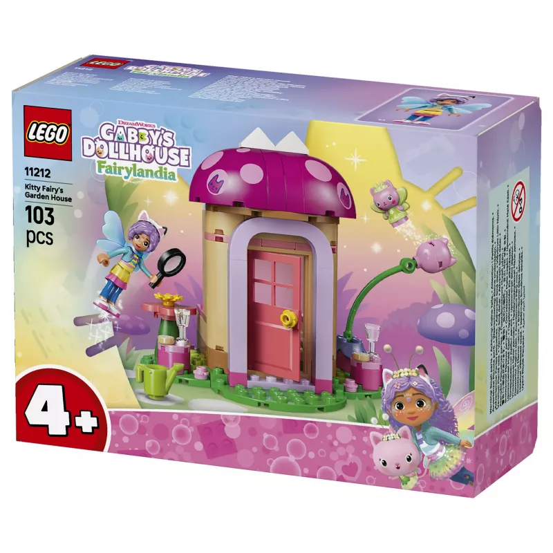 Casa de muñecas de Gabby: casita de hadas de Kitty 11212, set de construcción LEGO para niños a partir de 4 años (130 piezas)