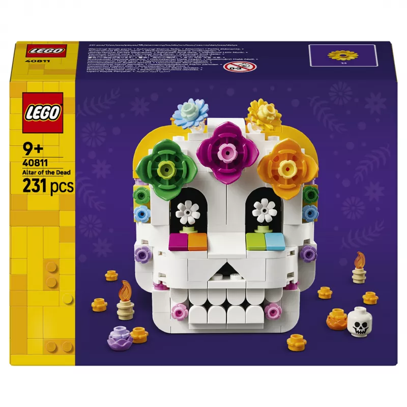 LEGO Iconic 40811 Altar of the Dead – 170 piezas, 2 minifiguras, decoración Día de Muertos, set de construcción de coleccionista