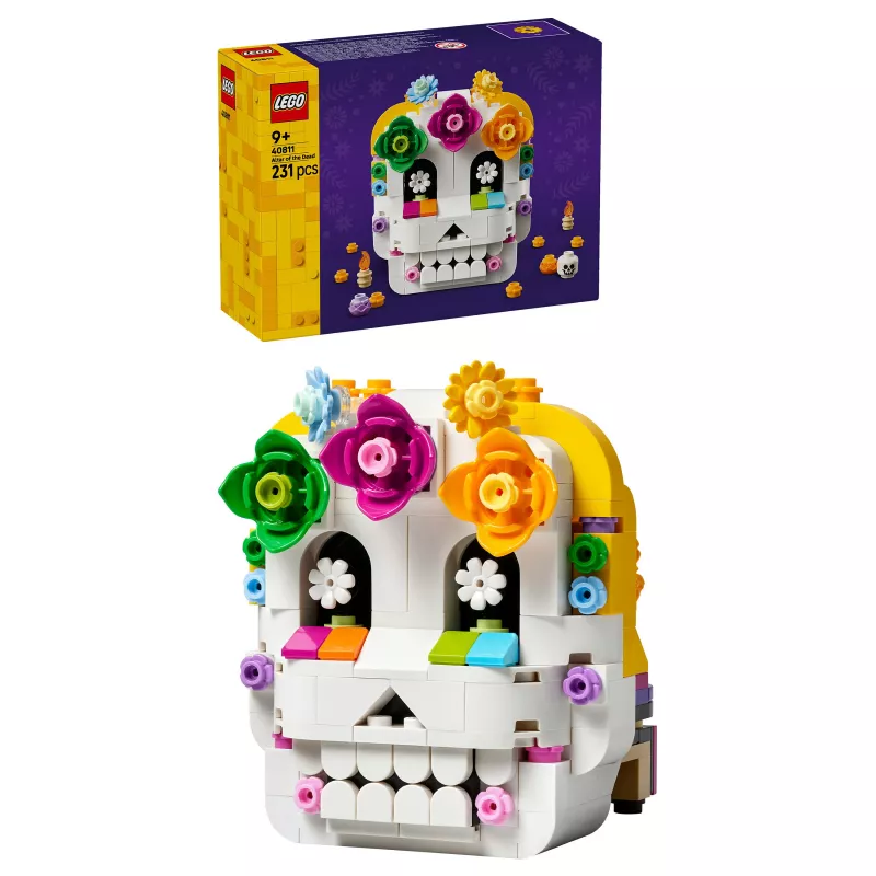 LEGO Iconic 40811 Altar of the Dead – 170 piezas, 2 minifiguras, decoración Día de Muertos, set de construcción de coleccionista