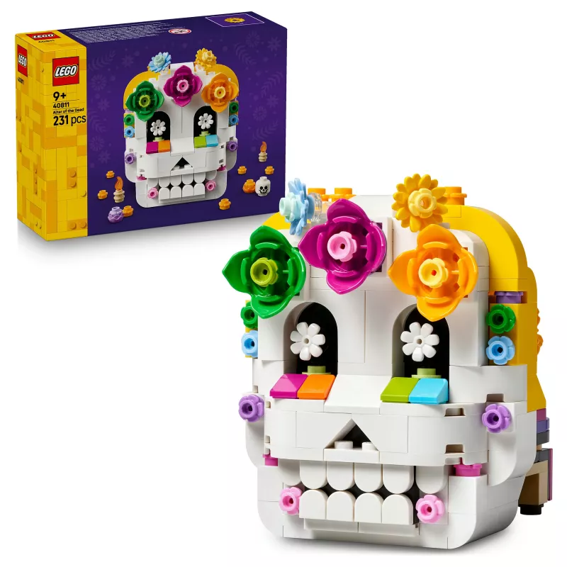 LEGO Iconic 40811 Altar of the Dead – 170 piezas, 2 minifiguras, decoración Día de Muertos, set de construcción de coleccionista