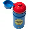 LEGO Iconic botella 390 ml azul con boquilla de silicona y tapa semitransparente