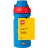 LEGO Iconic botella 390 ml azul con boquilla de silicona y tapa semitransparente
