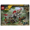 LEGO Jurassic World 77982 Huida del Spinosaurus, set de construcción de dinosaurio con moto y 2 minifiguras (820 piezas, 9+ años)