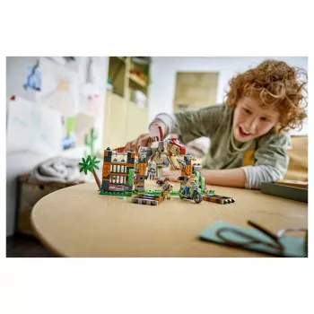 LEGO Jurassic World 77982 Spinosaurus Dinosaur Escape Set de construcción con minifiguras de Owen Grady y Claire Dearing (248 piezas)