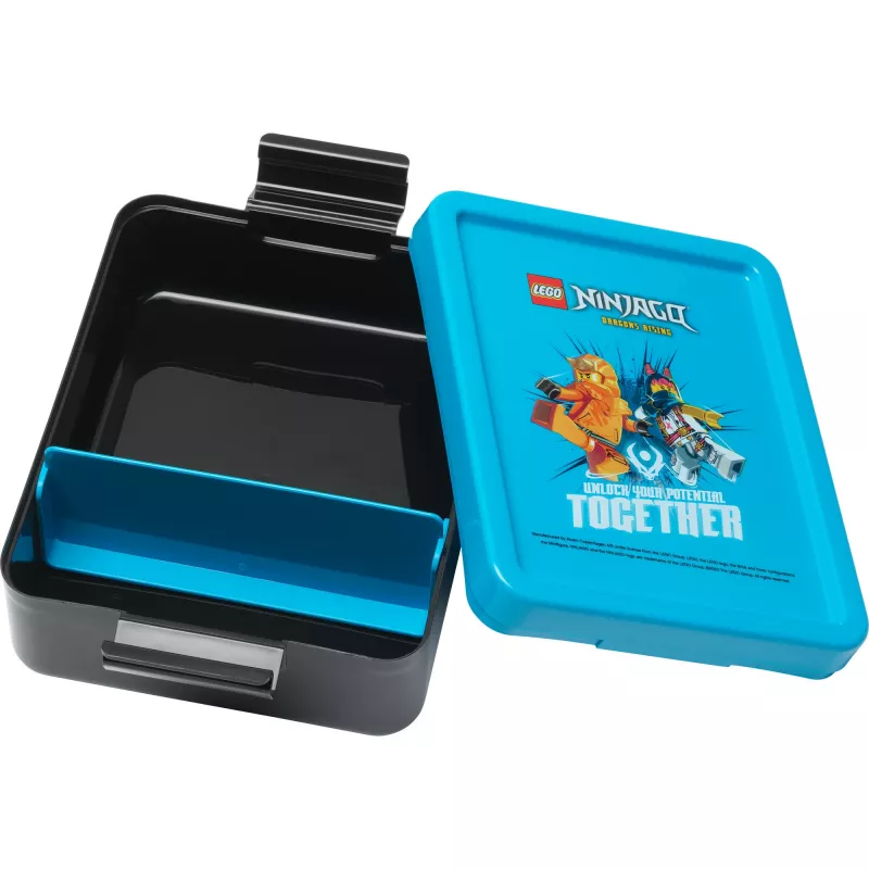 LEGO Fiambrera Ninjago Azul/Negro de PP con gráficos de emoticonos 1,2L