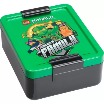 LEGO fiambrera Ninjago verde - 1,2 l PP apto para alimentos con gráficos emoticono