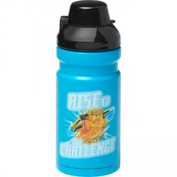 LEGO NINJAGO botella 390 ml azul con boquilla de silicona y tapa semitransparente PP/silicona