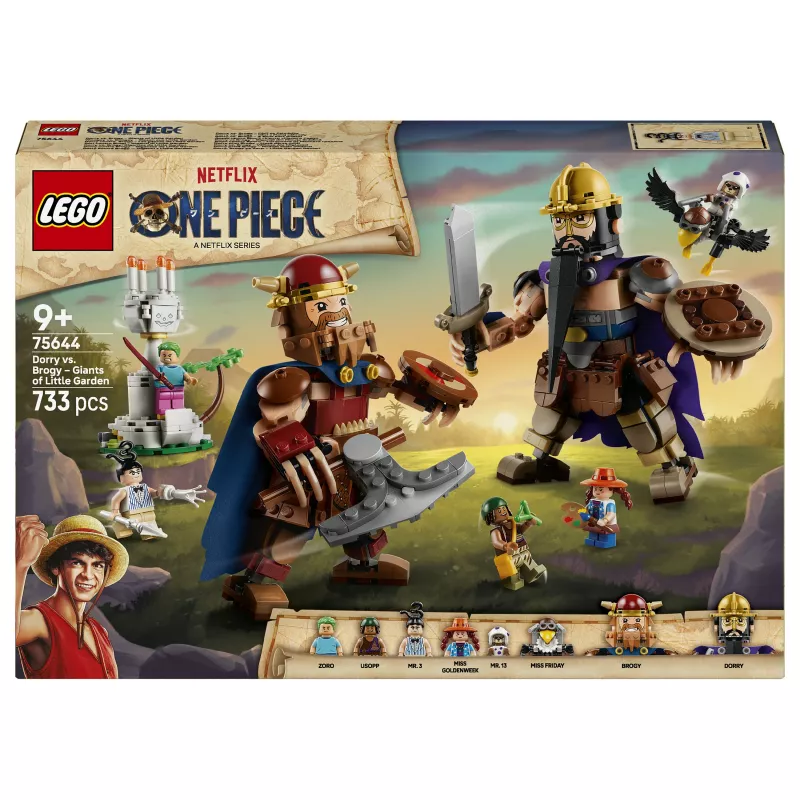 LEGO One Piece 75644 Dorry vs. Brogy – Giants of Little Garden set de construcción (1500 piezas, 3 minifiguras, a partir de 10 años)