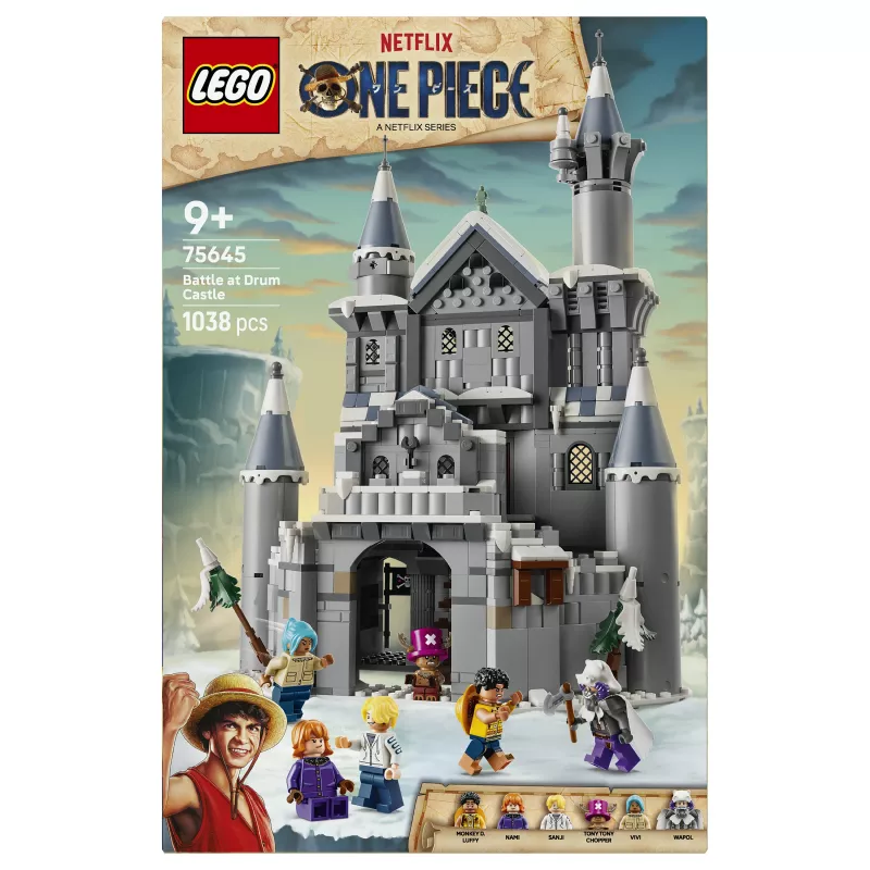 LEGO One Piece 75645 Set de construcción Battle at Drum Castle (1250 piezas, 7 minifiguras)