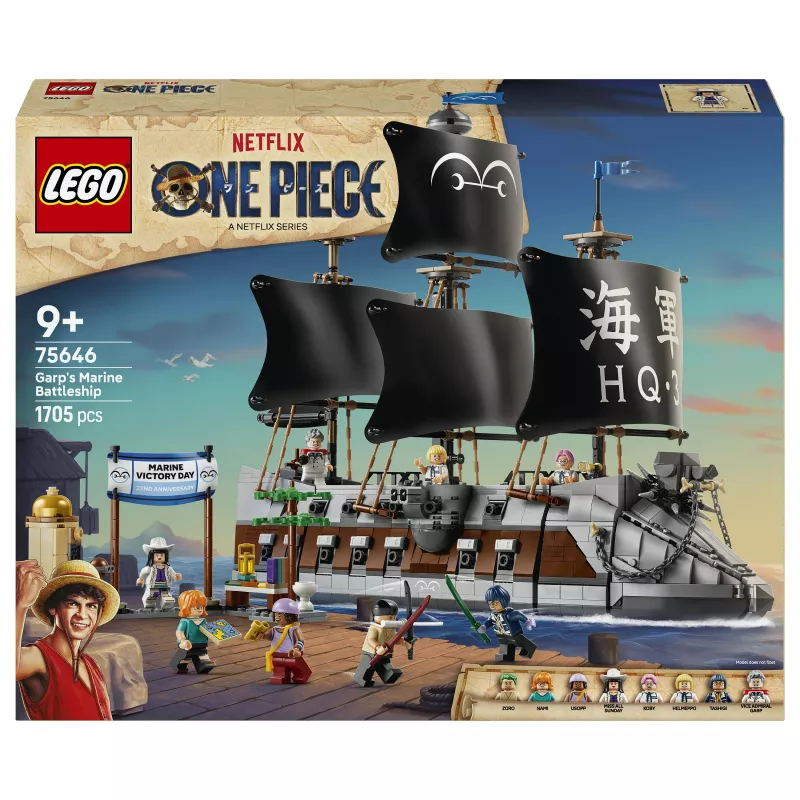 LEGO One Piece 75646 Garp's Marine Battleship set de construcción