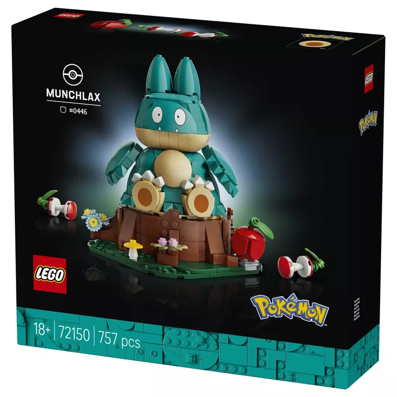 LEGO Pokémon 72150 Munchlax figura de exposición para construir, para adultos (757 piezas)