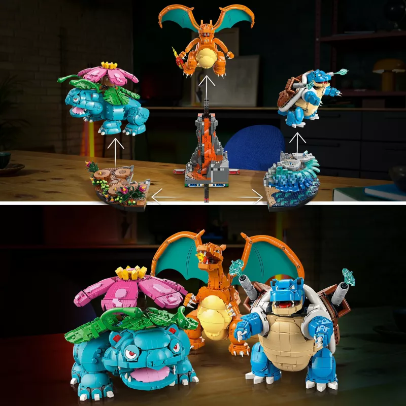 LEGO Pokemon 72153 Venusaur, Charizard y Blastoise