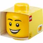 LEGO Storage Head Happy Boy grande amarillo 8.5L contenedor de almacenamiento con forma de cabeza de minifigura de polipropileno (40320820)