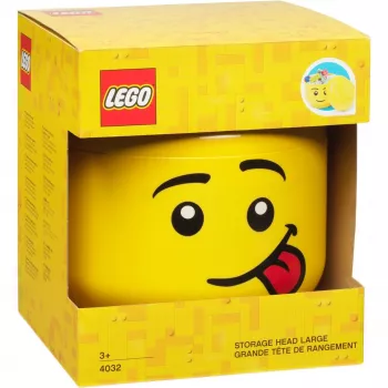 LEGO Storage Head Silly Large Yellow 8.5L recipiente de almacenamiento cabeza de minifigura