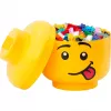 LEGO Storage Head Silly Large Yellow 8.5L recipiente de almacenamiento cabeza de minifigura