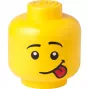LEGO Storage Head Silly Large Yellow 8.5L recipiente de almacenamiento cabeza de minifigura