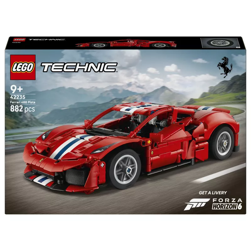 LEGO Technic 42235 Ferrari 488 Pista Set de modelo de coche de carreras