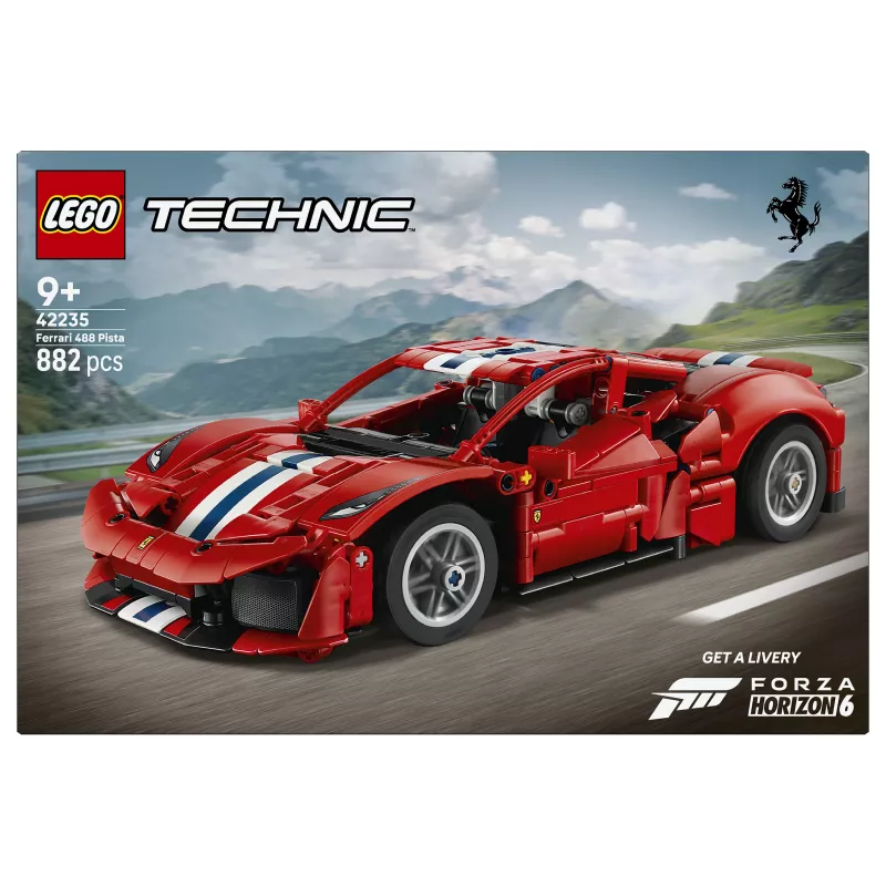 LEGO Technic 42235 Ferrari 488 Pista Set de modelo de coche de carreras