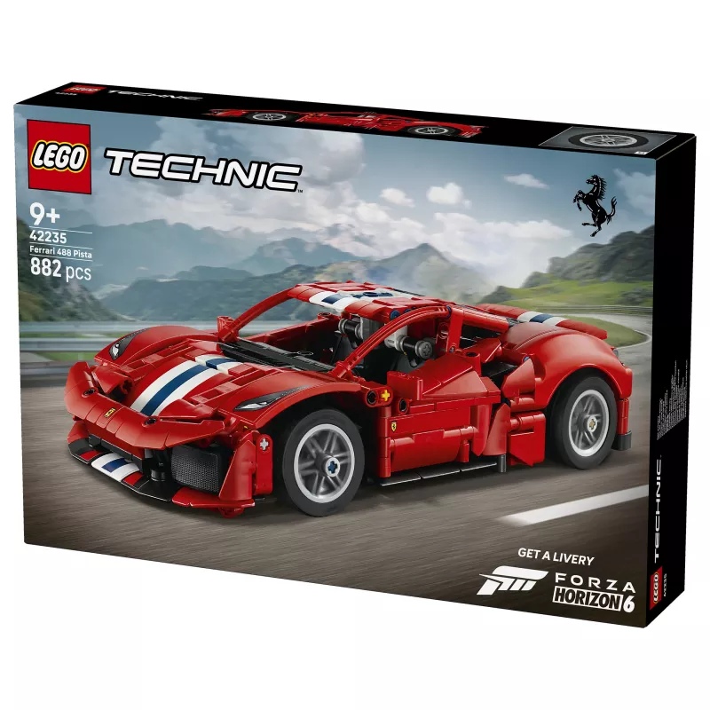 LEGO Technic 42235 Ferrari 488 Pista Set de modelo de coche de carreras