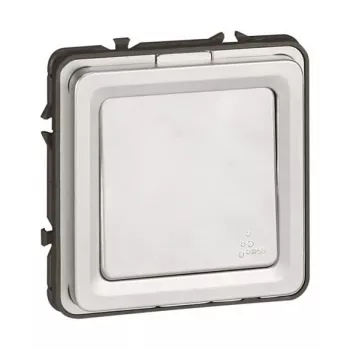Interruptor y conmutador universal Legrand Soliroc 077811, 1 polo, 10AX, 250V, IP55, IK10, gris
