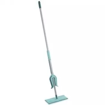 LEIFHEIT Picobello Micro Duo fregona con escurridor de palanca, cabezal de microfibra de 33 cm, mango de acero de 140 cm, verde/blanco