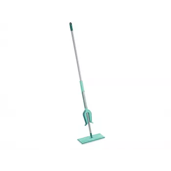 LEIFHEIT Picobello Micro Duo fregona con escurridor de palanca, cabezal de microfibra de 33 cm, mango de acero de 140 cm, verde/blanco