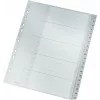 LEITZ 1284 Separadores A4 extranchos numerados 1-20, gris, 20 piezas, polipropileno, 0,12 mm, con portada etiquetable 1284-00