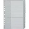 LEITZ 1284 Separadores A4 extranchos numerados 1-20, gris, 20 piezas, polipropileno, 0,12 mm, con portada etiquetable 1284-00